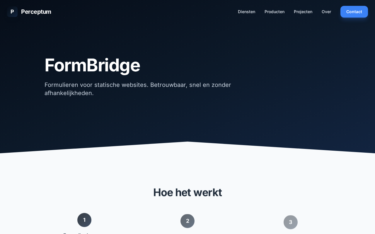 Screenshot van FormBridge